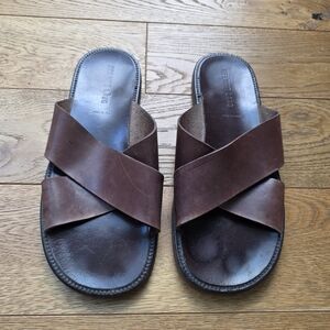 Helmut Lang Brown Leather Men's Sandals
